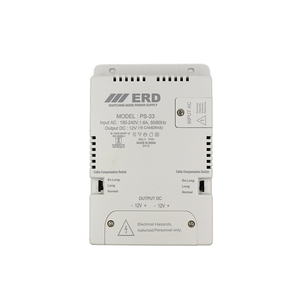 ERD CCTV Power Supply 12v/16a Slim For 16ch (PS33) view 2